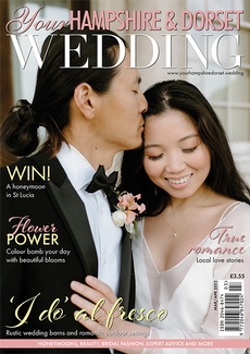 Cover of the March/April 2022 issue of Your Hampshire & Dorset Wedding magazine