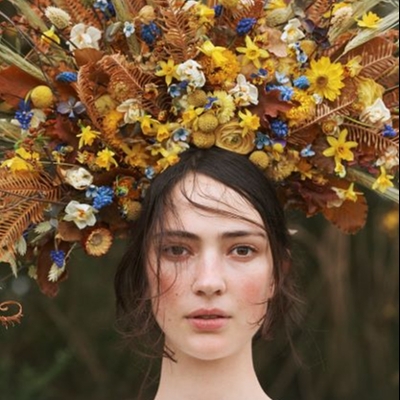 Suffolk florist's crowns for Ukraine