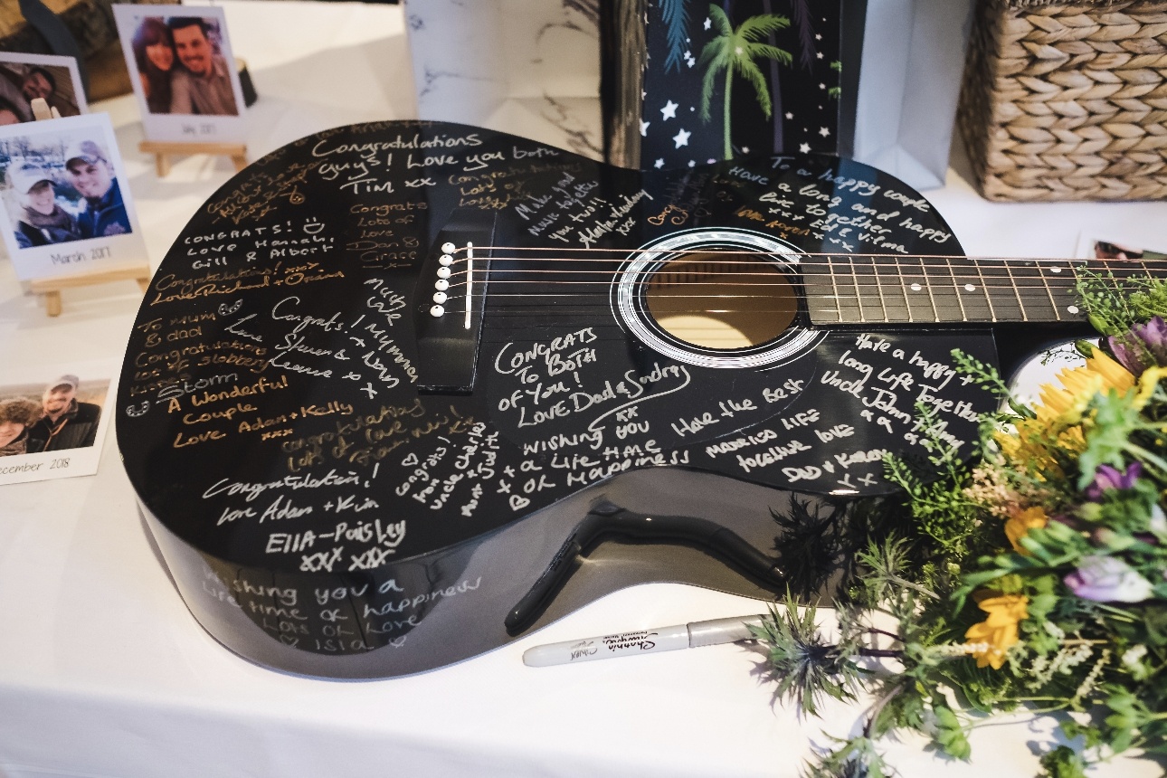 Signed guitar guestbook