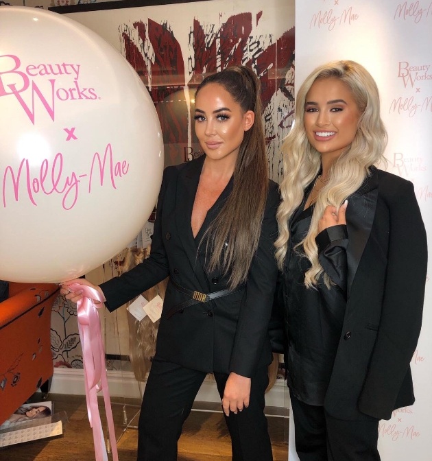 Social media influencer Molly-Mae with Beauty works founder Penelope Cheshire
