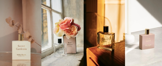 selection of Miller Harris fragrances for brides