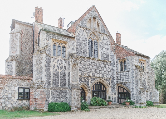 stone facade at Butley Priory 