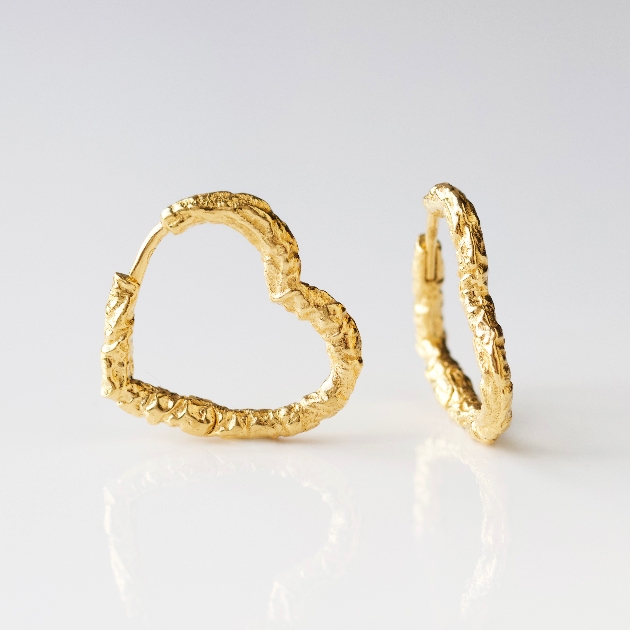 Molten heart earrings from the new Dreamer collection by Carrie Elizabeth Jewellery